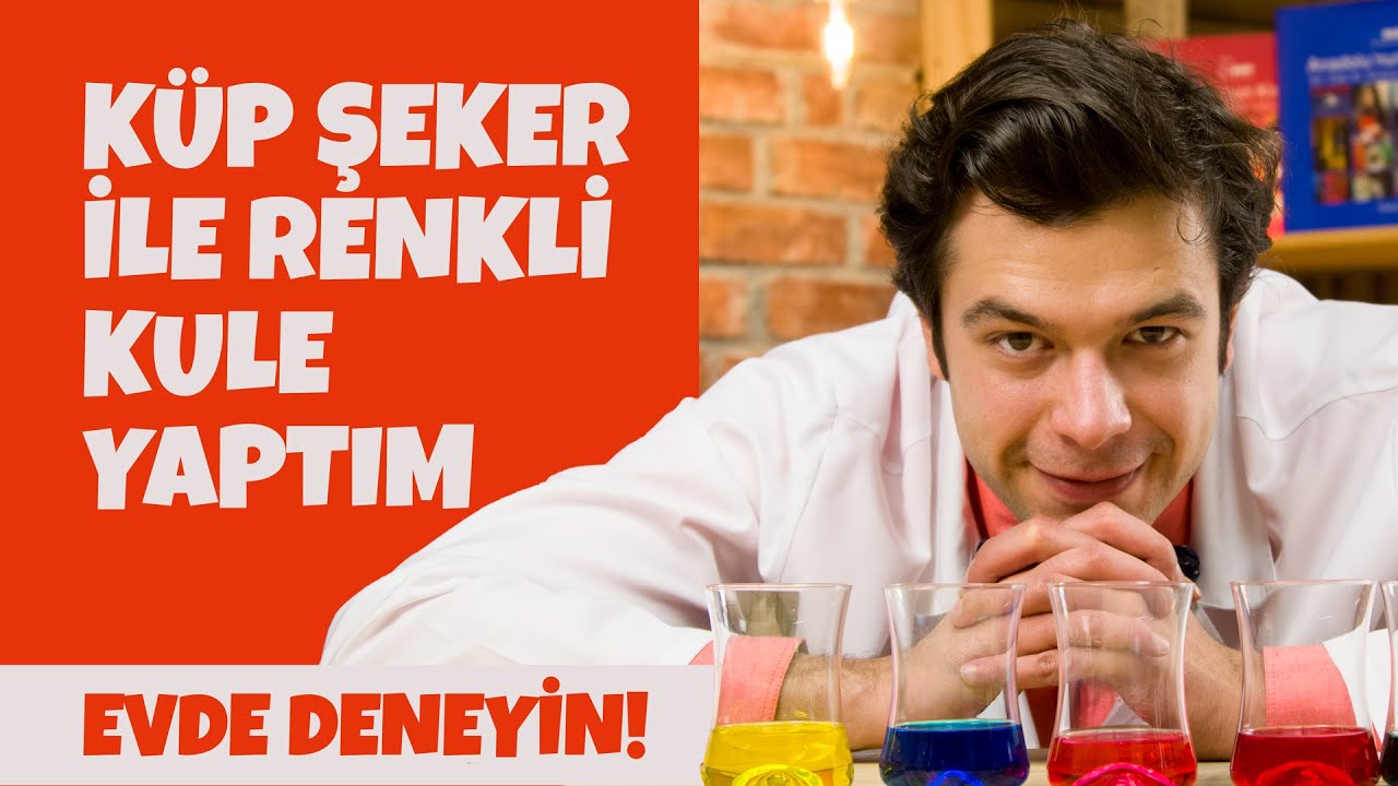 Küp Şeker ile Renkli Kule Yaptım (Evde deneyin!)