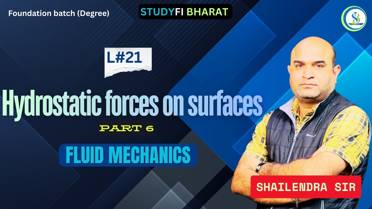L 21 - Hydrostatic forces on surfaces - Part 6 |  Foundation batch | Fluid mechanics |