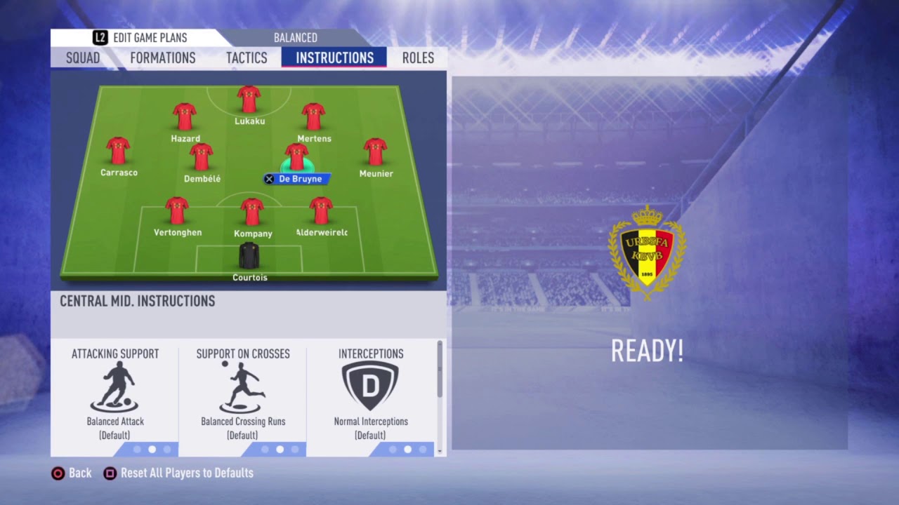 FIFA 19 Belgium review - Best formation, Best tactics and instructions