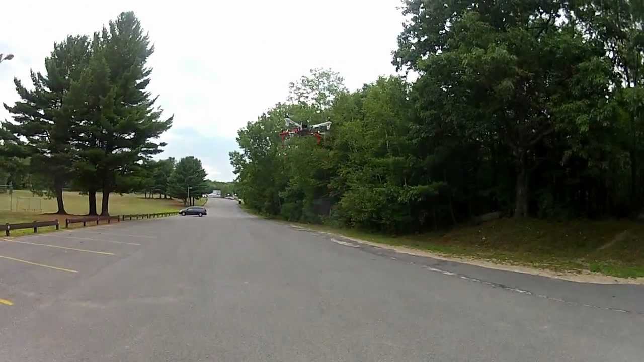 DJI Flame Wheel F450 with NAZA.  Maiden flight with no music.