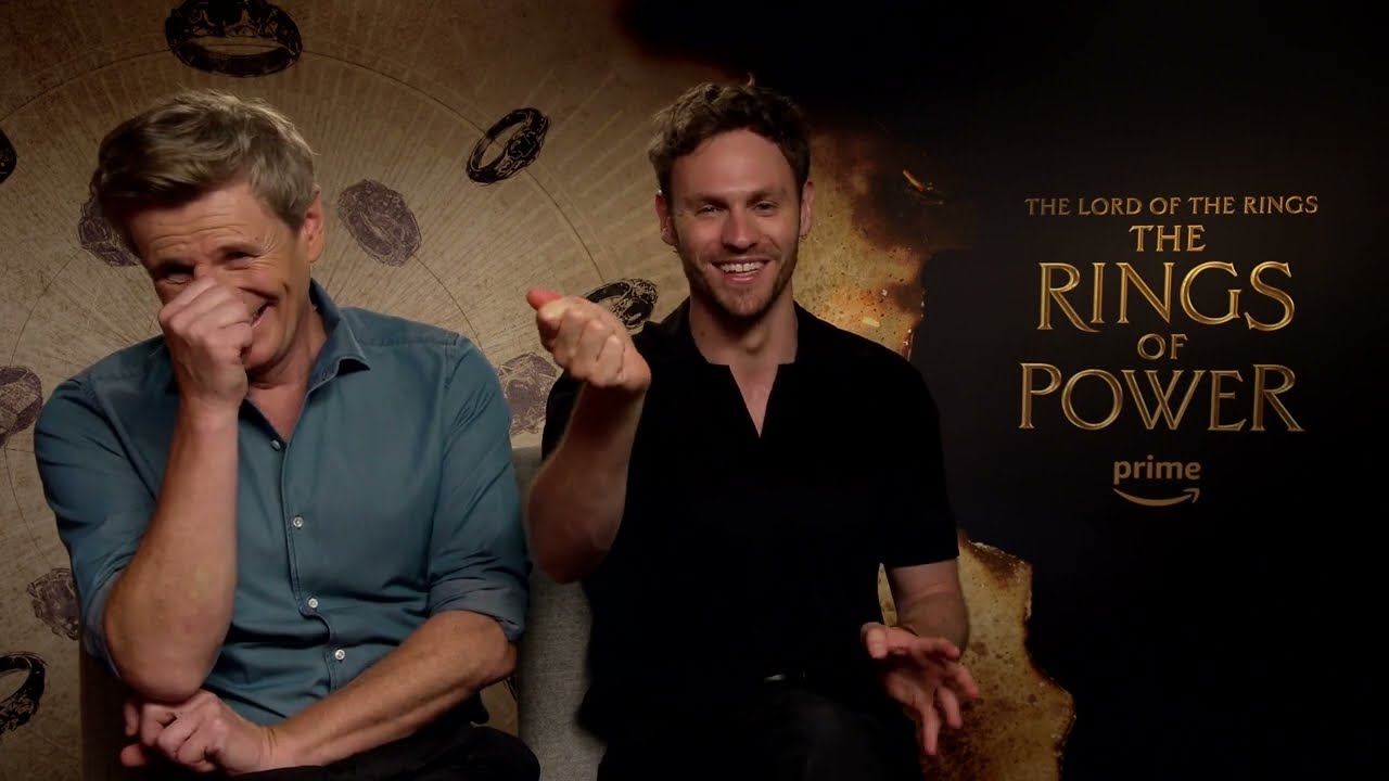 The Rings of Power stars Charlie Vickers and Charles Edwards talk bromance, nicknames and recasting
