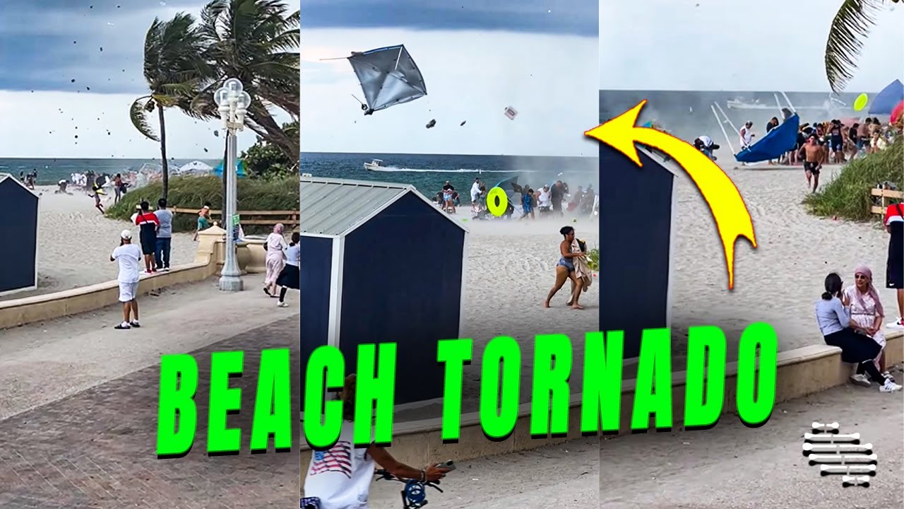 Small Tornado Appeared on a Beach