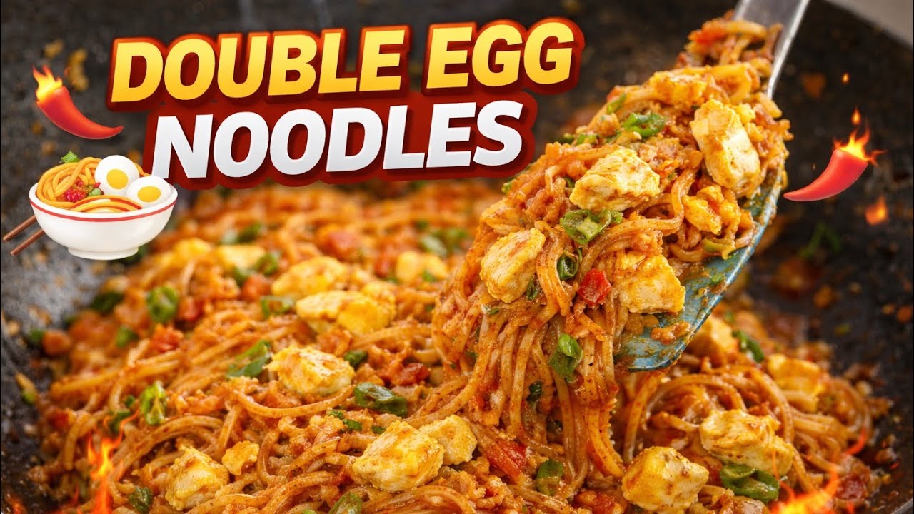🍜 Spicy Double Egg Noodles|Egg noodles|#egg #noodles #eggnoddles #nonveg #video 