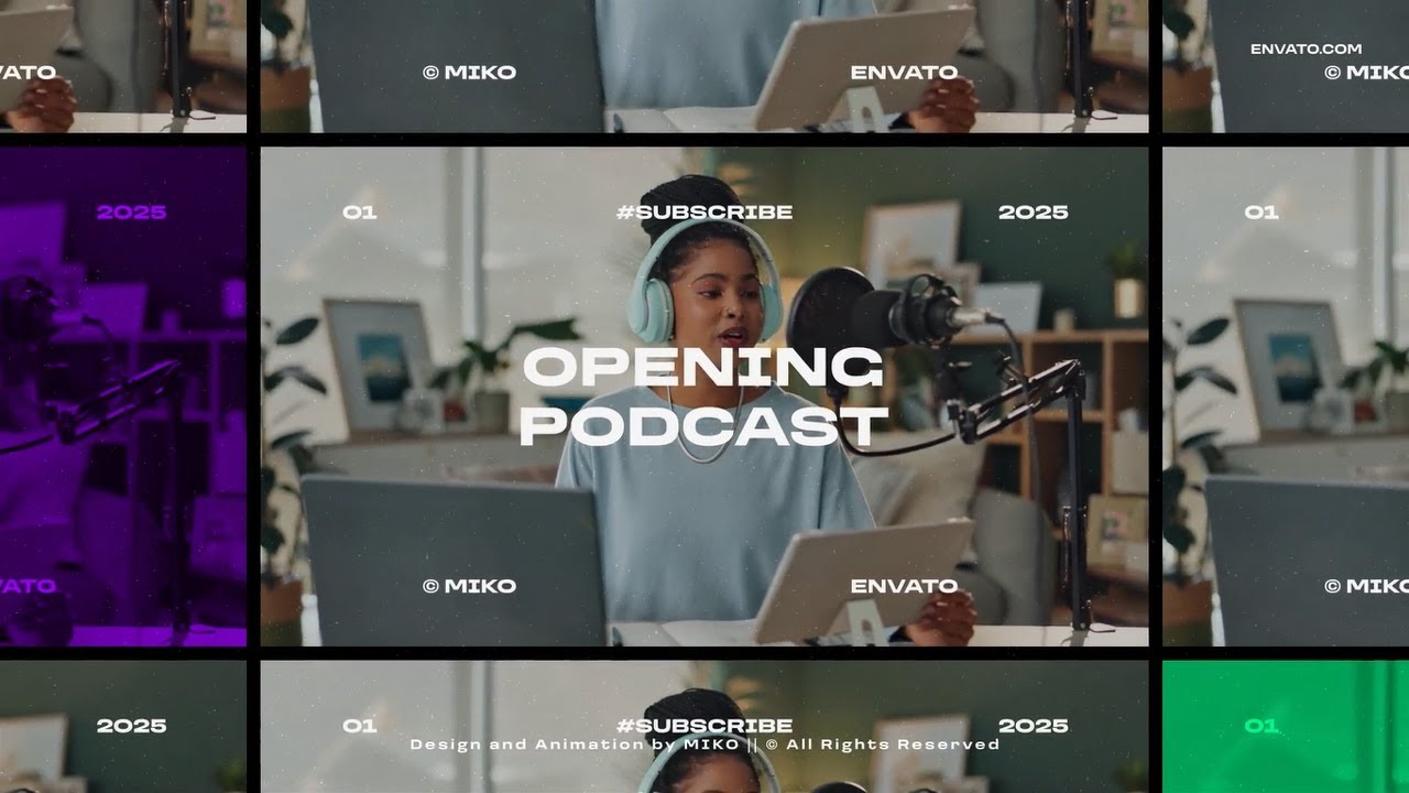 Podcast Intro Video - After Effects & Premiere Pro Template