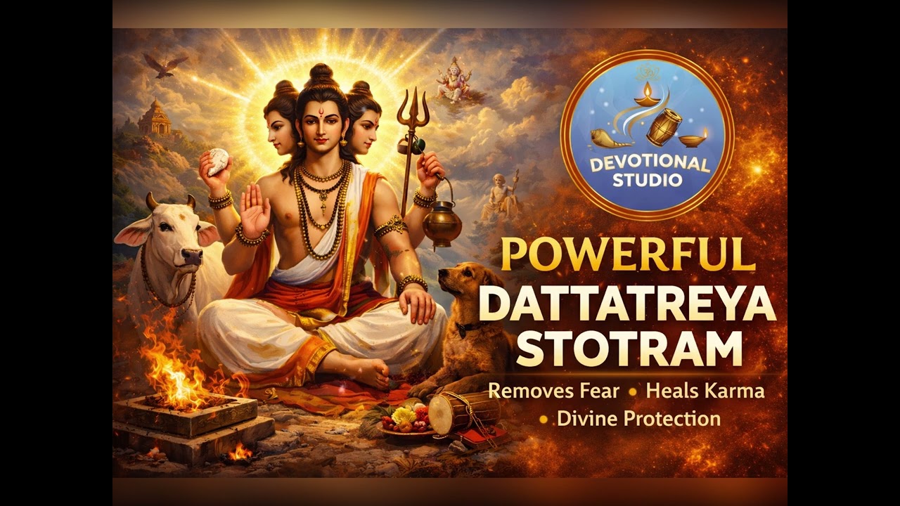 ⚡ POWERFUL DATTATREYA STOTRAM ⚡ Fear & Karma Destroyer | Divine Protection | 4K