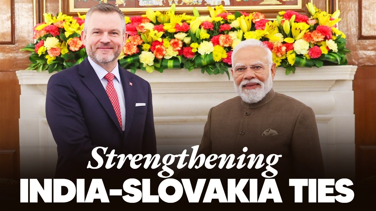 PM Modi holds a meeting with Peter Pellegrini, President of the Slovak Republic