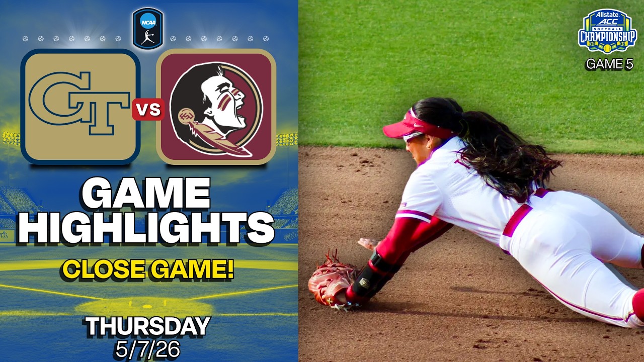 Georgia Tech vs Florida State (GREAT!) 2026 ACC Tournament ROUND 2 College Softball Highlights