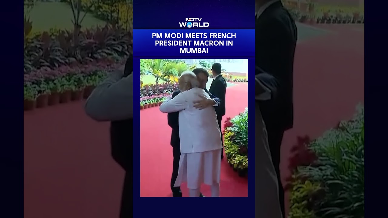 Warm Hug, Handshake & Candid Moments As PM Modi Meets Emmanuel Macron