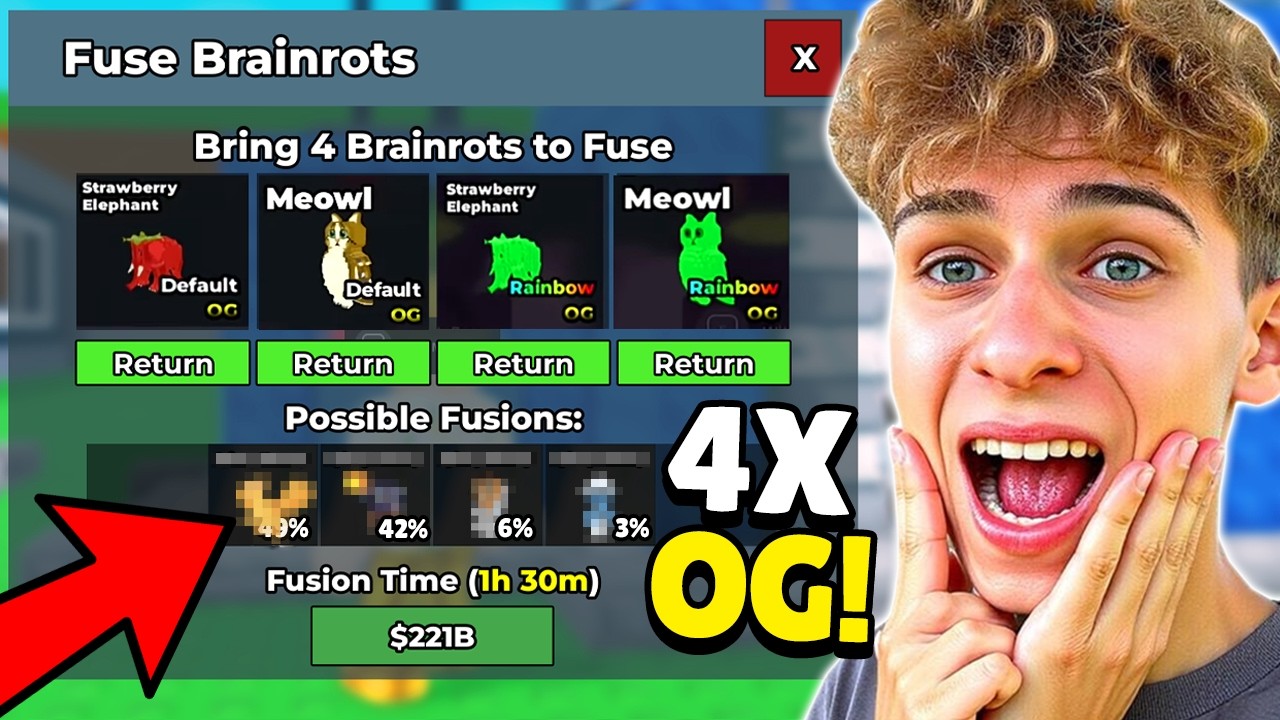 OMG! 🤯 WRZUCIŁ 4x OG do FUSE MASZYNY i DOSTAŁ TO... w STEAL A BRAINROT! 😱