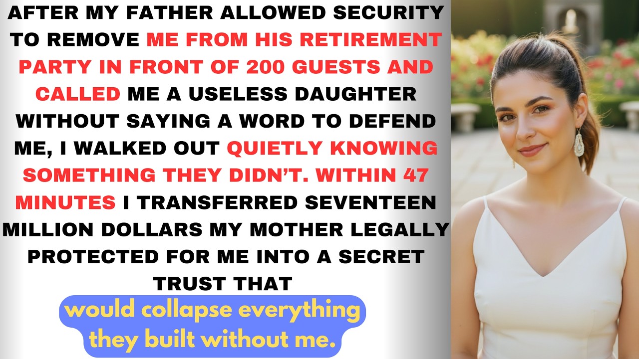 [She Moved 17 Million Dollars in 47 Minutes After Her Father Watched Security Remove Her From...