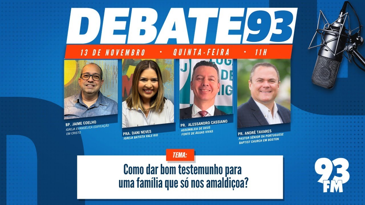 Convers&atilde;o - Como dar bom testemunho para uma fam&iacute;lia que s&oacute; nos amaldi&ccedil;oa? - Debate 93 - 13/11/2025