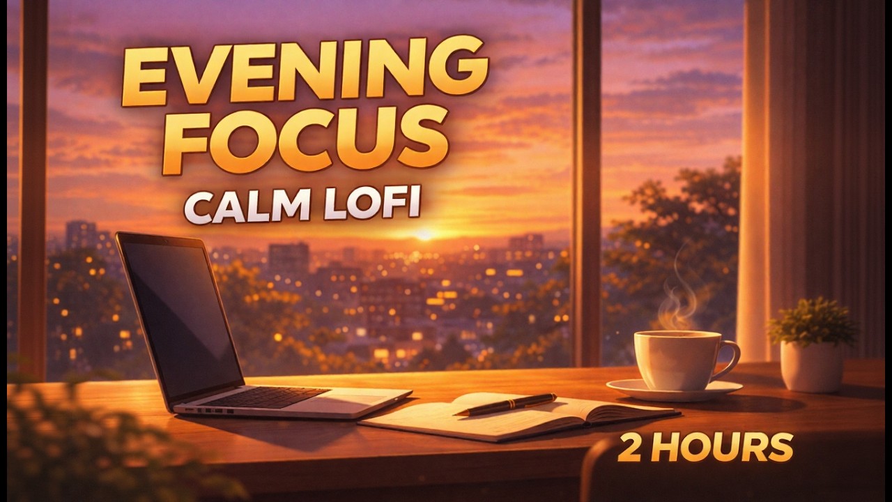Evening Study Vibes | 2 Hours Warm Golden Hour Focus