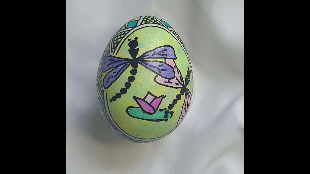 Pysanky Pattern - Stained Glass Dragonfly