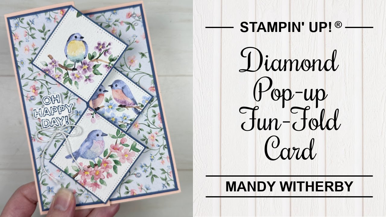 Diamond Pop-up Fun-Fold Card with Flight & Airy Designer Series Paper | Stampin' Up!®