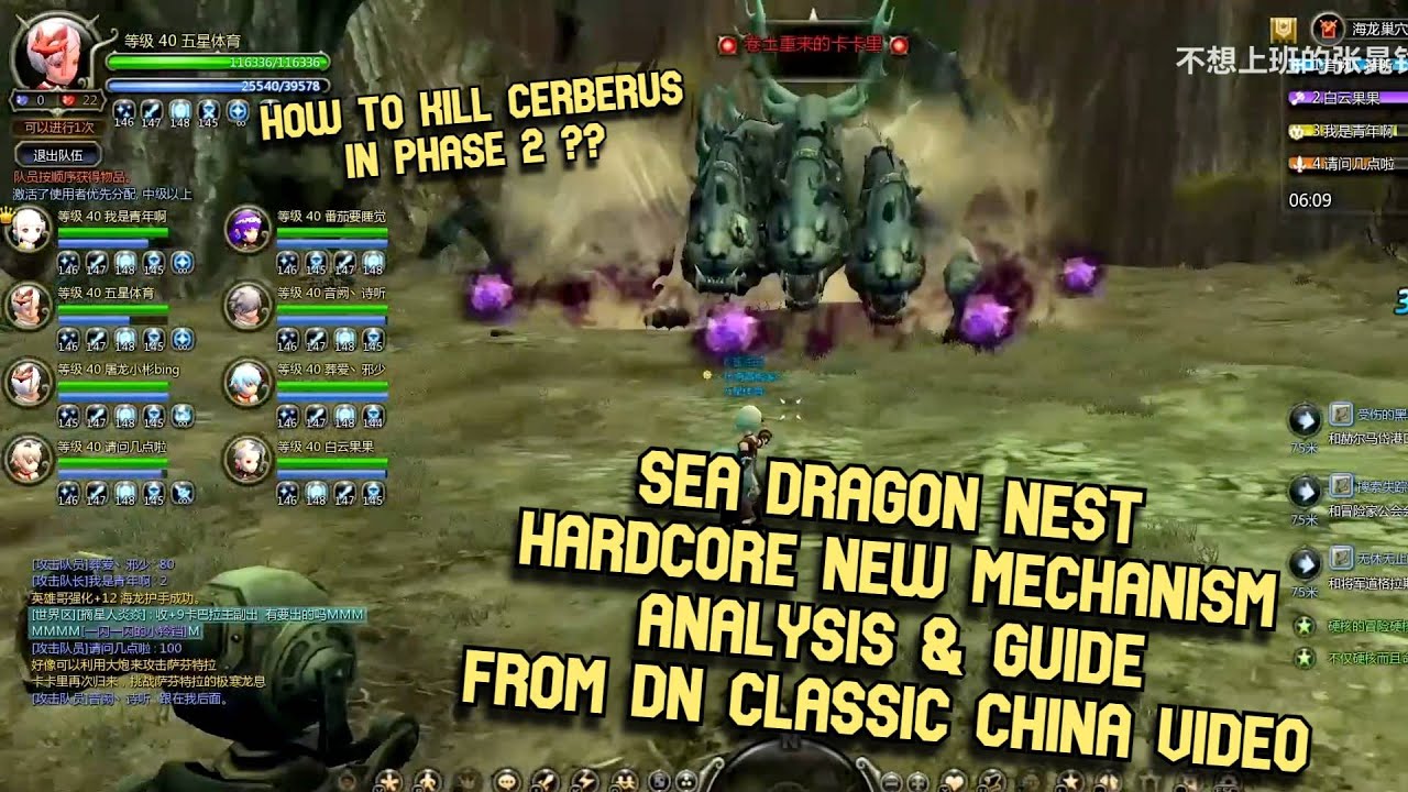 SDN HC Dragon Stage Analysis & Guide Tanker & DPS POV From DN Classic China Video (New Mechanism)