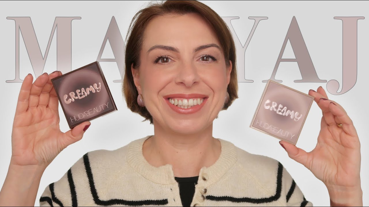 YENİ ÜRÜNLERLE MAKYAJ | HUDA BEAUTY CREAMY OBSESSIONS PALETLER