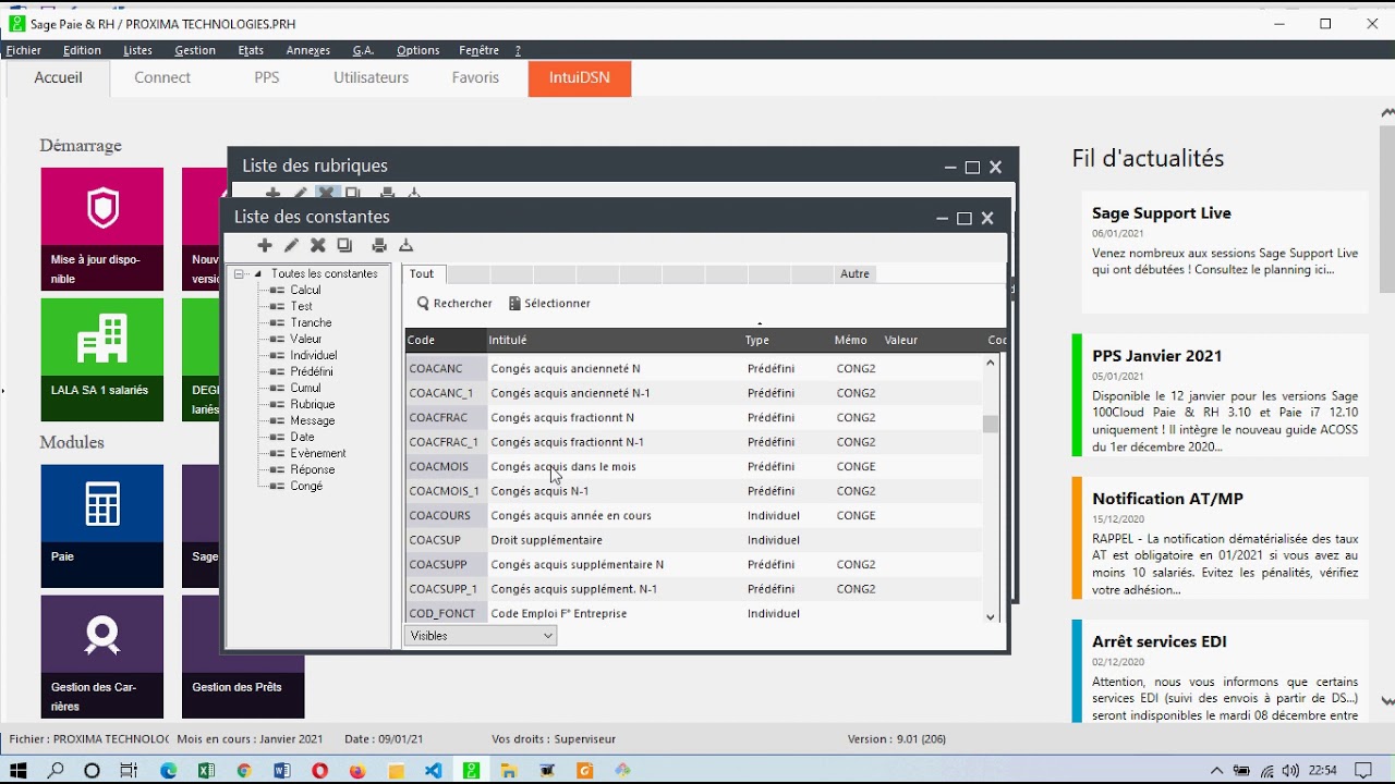 CHAPITRE 2 FORMATION SAGE PAIE & RH  11 C'EST QUOI UNE CONSTANTE DANS SAGE PAIE & RH