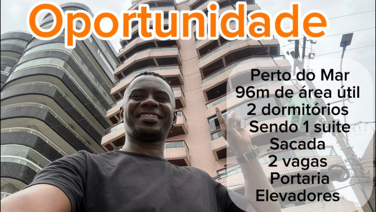 Oportunidade | Perto do Mar | Praia Grande | Mobiliado | Sacada | 2 dorms, sendo 1 suite | 2 vagas 