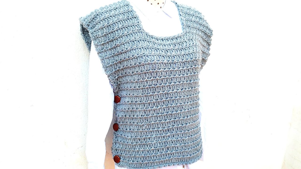 🌿 Descubre El Elegante Chaleco a Crochet  ¡Dale Vida a tus Proyectos!