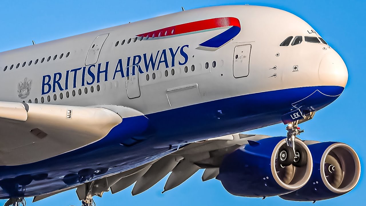 🇬🇧 100 BIG PLANE TAKEOFFS & LANDINGS ONLY at LONDON Heathrow Airport Plane Spotting [LHR/EGLL]