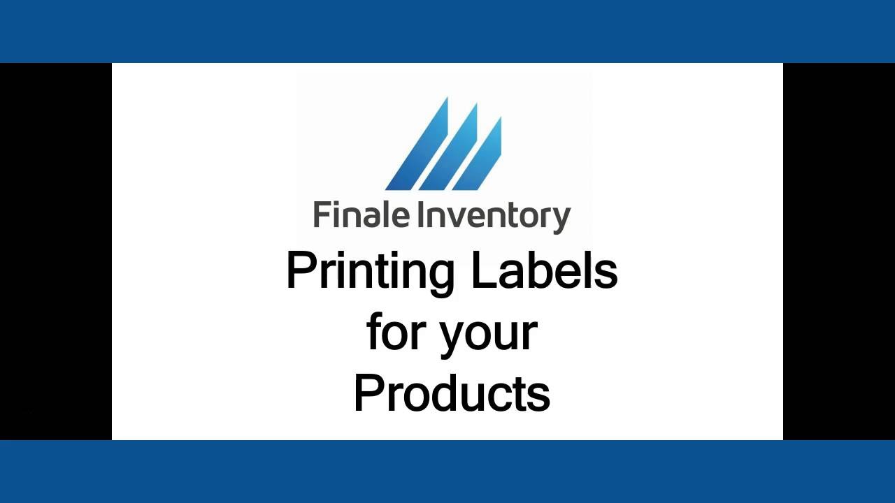 Finale Inventory - Printing Product Labels - Basic