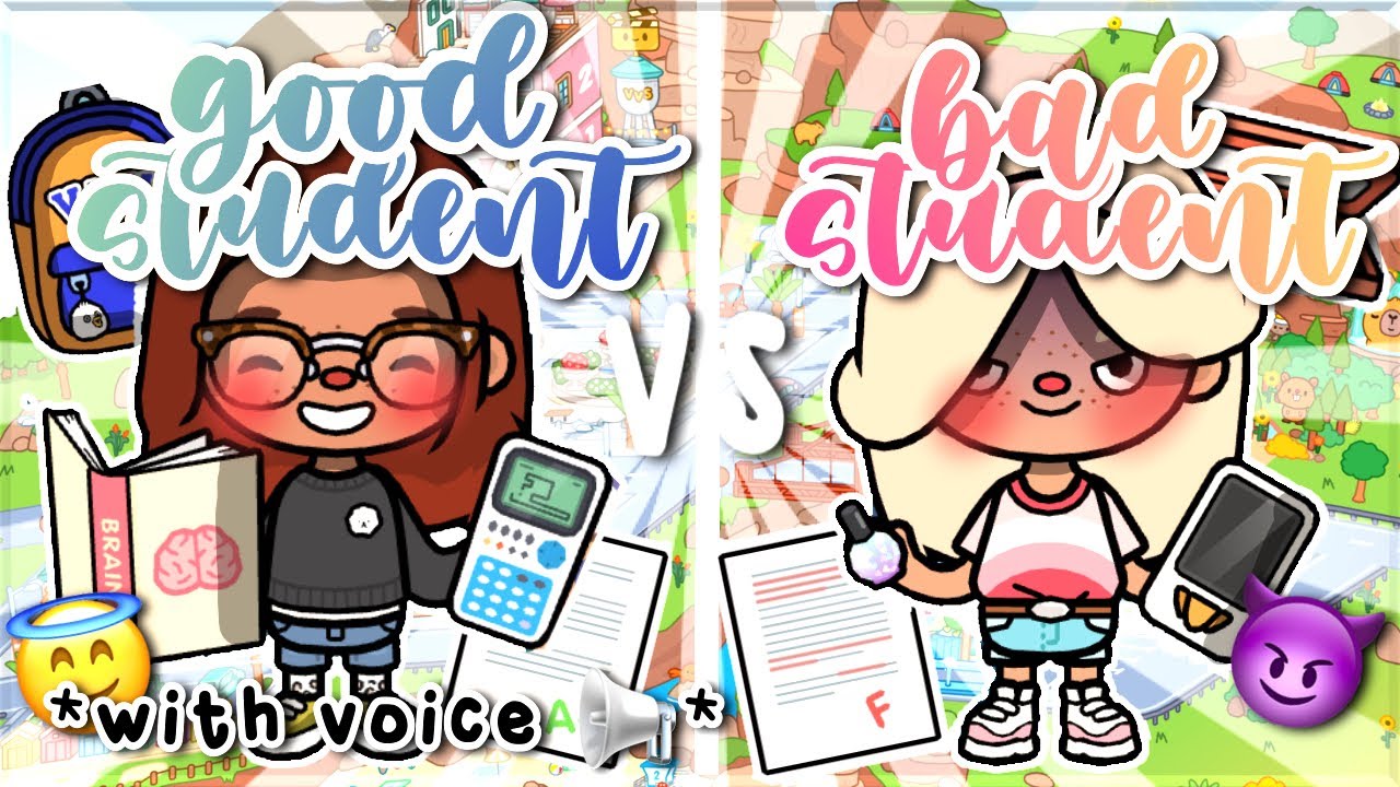 Хороший ученик 😇📚 против плохого ученика 😈📱|| *С ГОЛОСОМ* 📢 || Ролевая игра Toca Boca