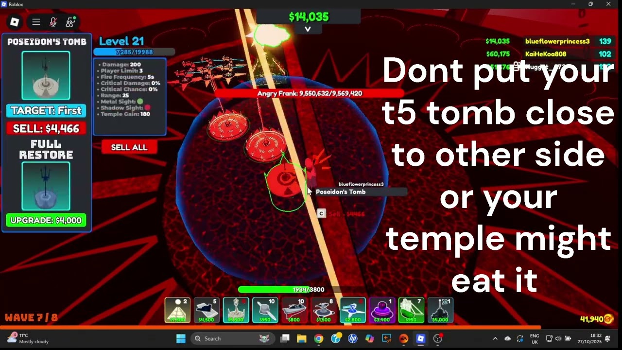 Cube Defense P95 Early game TEMPLE POV