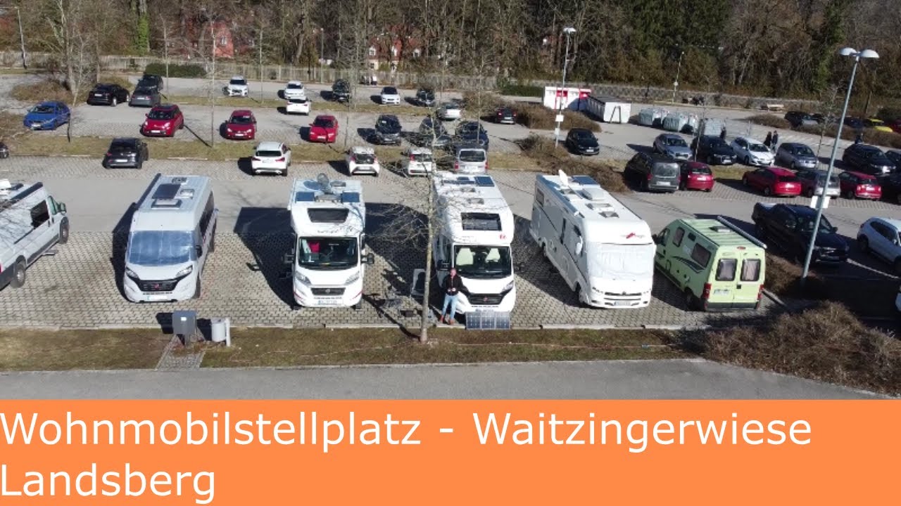 Wohnmobilstellplatz Waitzingerwiese in Landsberg am Lech #vanlife #camping #landsberg