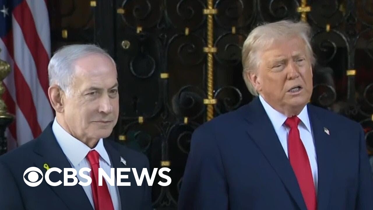 Watch: Trump takes questions after Netanyahu arrives for meeting