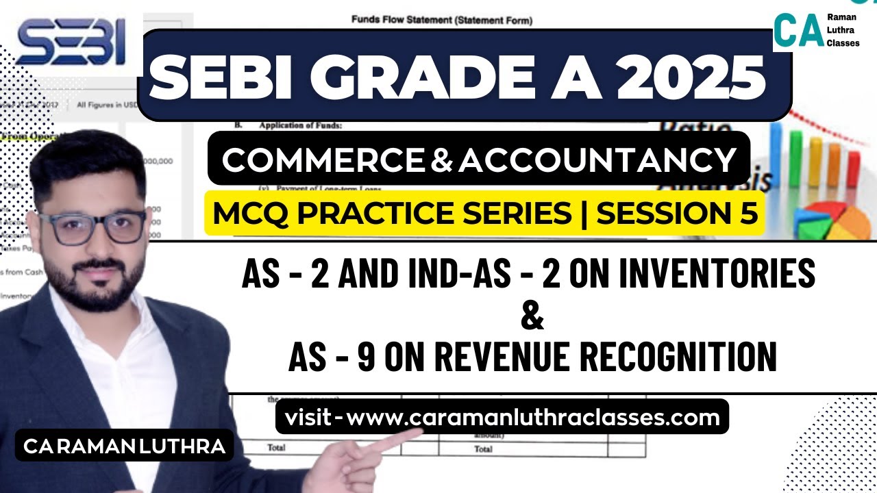 SEBI Grade A 2025 | AS & Ind AS - 2 Inventories and AS - 9 Revenue Recognition | Daily MCQ Practice|
