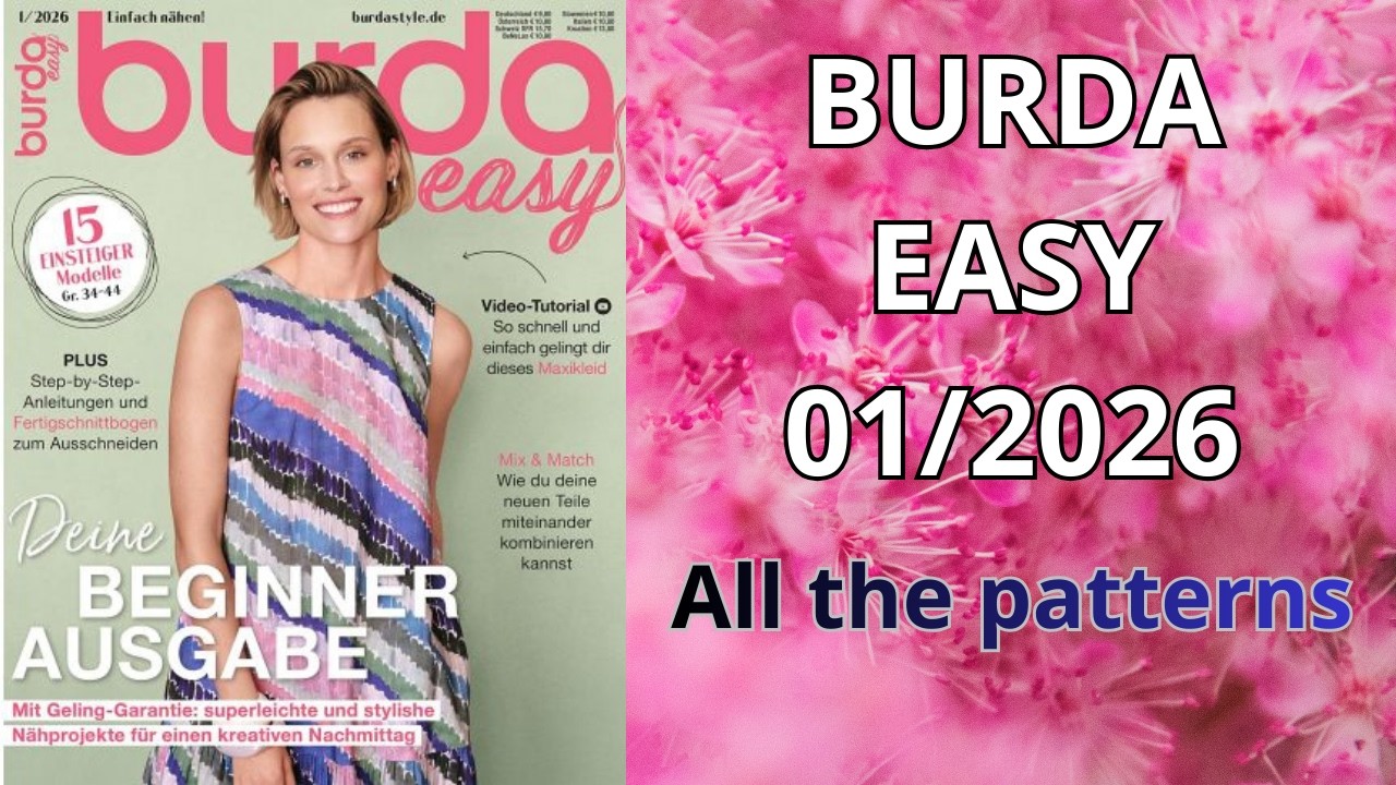 Обзор журнала Burda Easy за январь 2026 года! Выкройки для начинающих! #burdaeasy