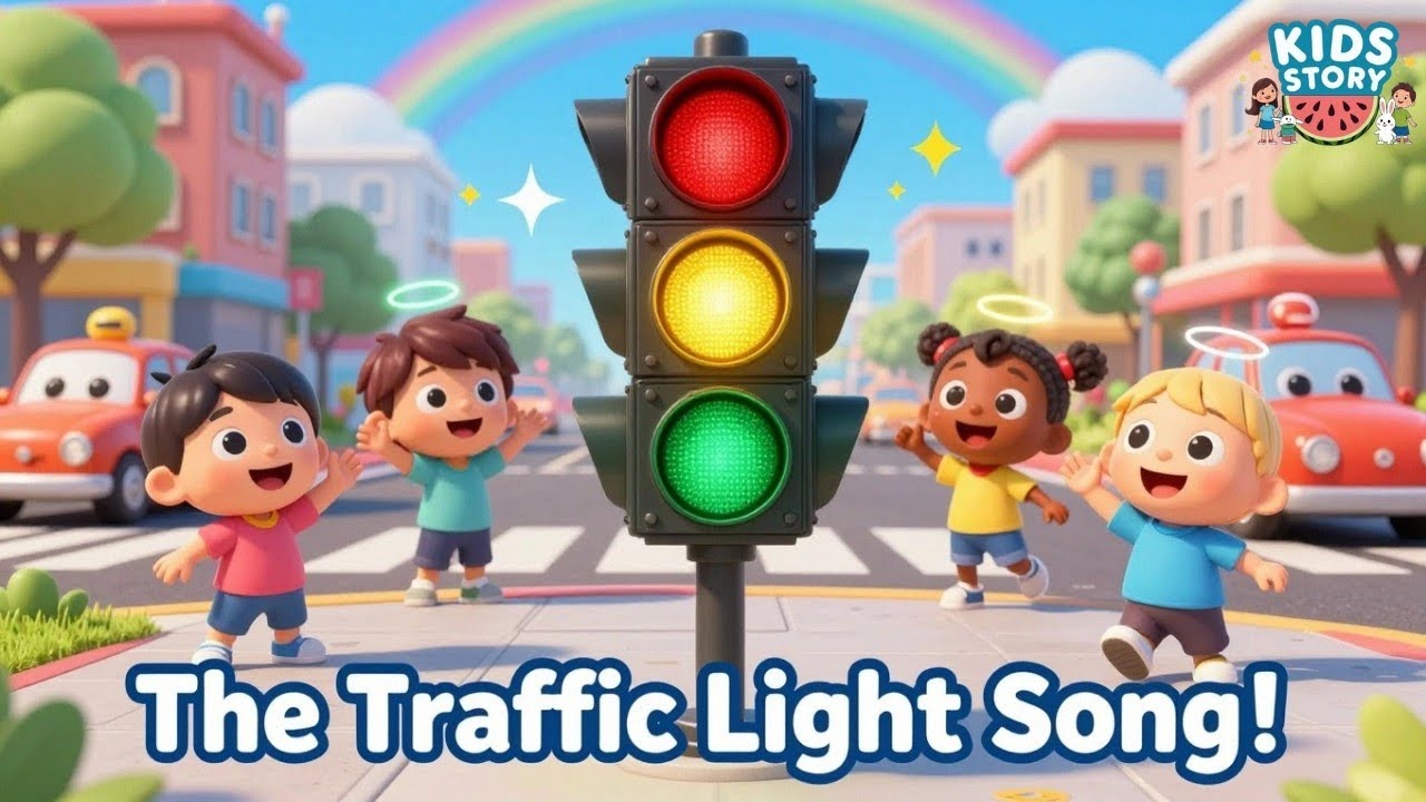 🚦 The Traffic Light Song | Fun Animated Kids Song About Road Safety! 🌈