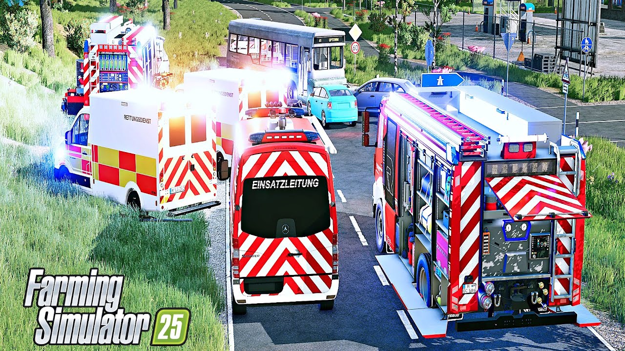 LS25 Feuerwehr - MANV-ALARM auf der B1! 😳🚑🚒