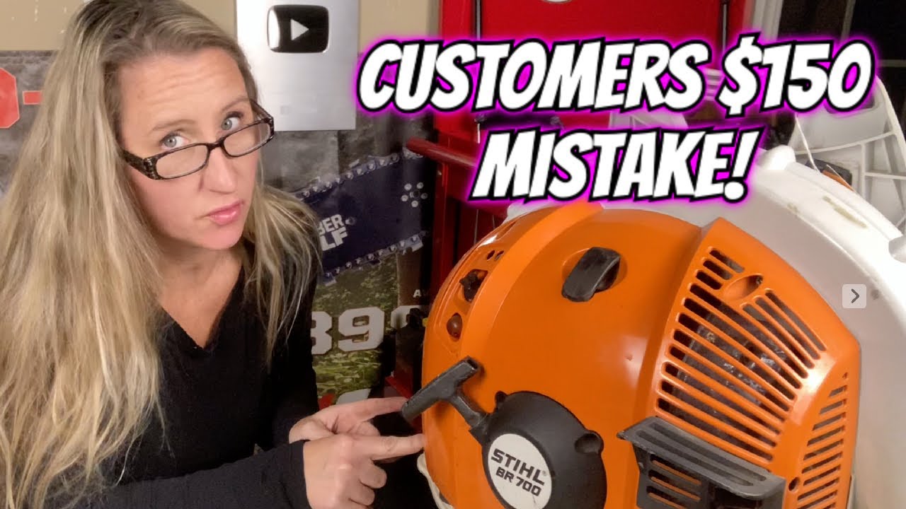 Ранцевый воздуходув Stihl BR700 не запускается после того, как «клиент попытался починить». 150 д...