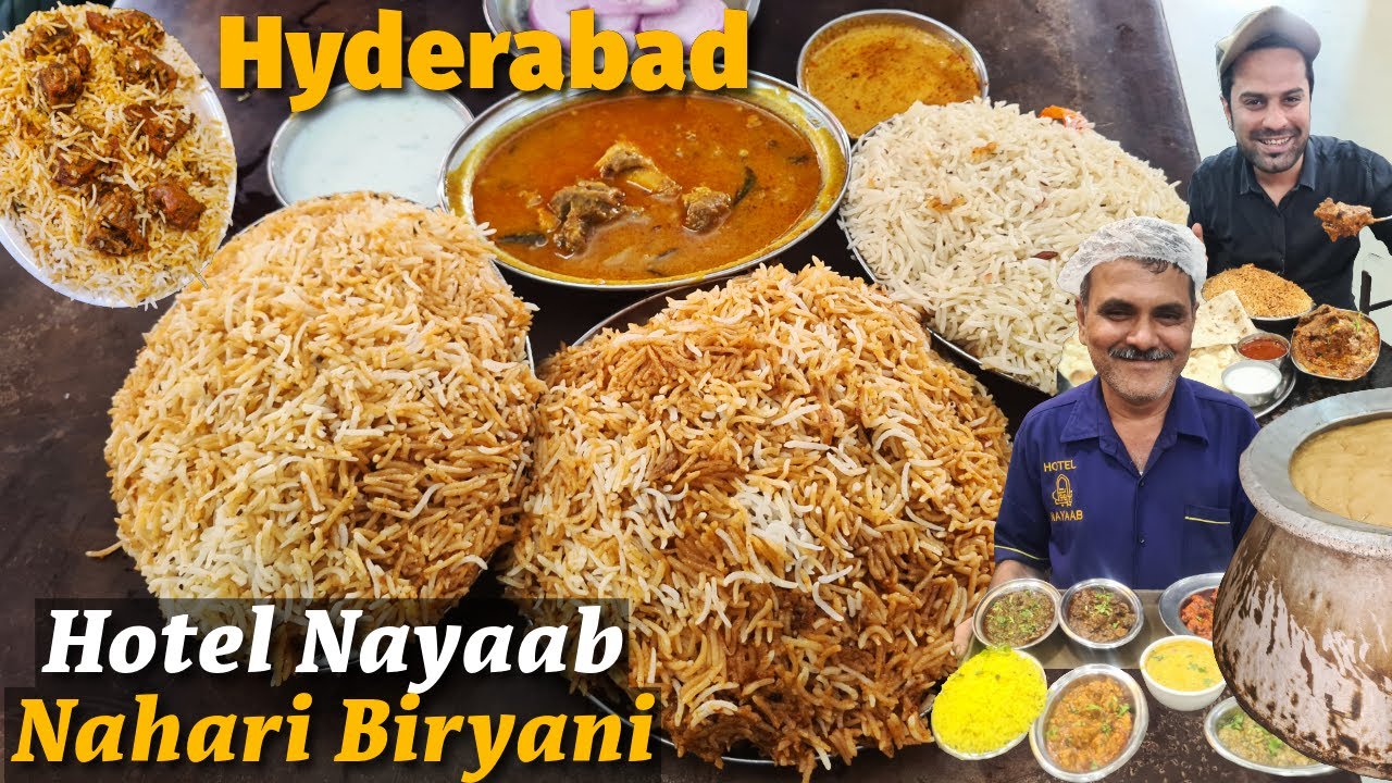 FIRST TIME Indian Food Mutton Nahari Biryani at Hyderabad’s Biggest Restaurant Reaction & Recipe