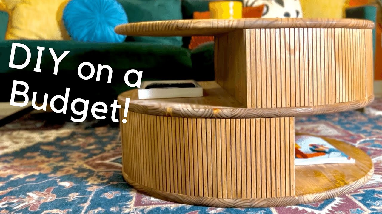 DIY fluted coffee table on a budget