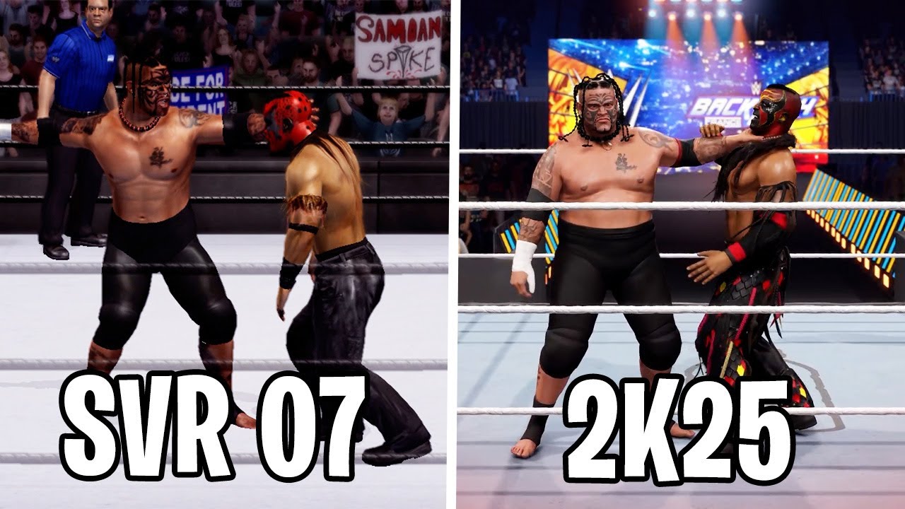 WWE 2K25 Finishers vs WWE Smackdown v Raw 2007 (comparison)