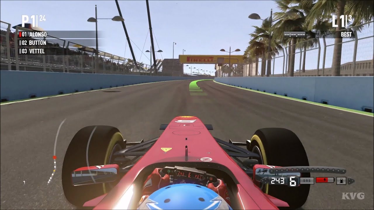 F1 2011 - Valencia Street Circuit - Valencia (European Grand Prix) - Gameplay (PC HD) [1080p60FPS]