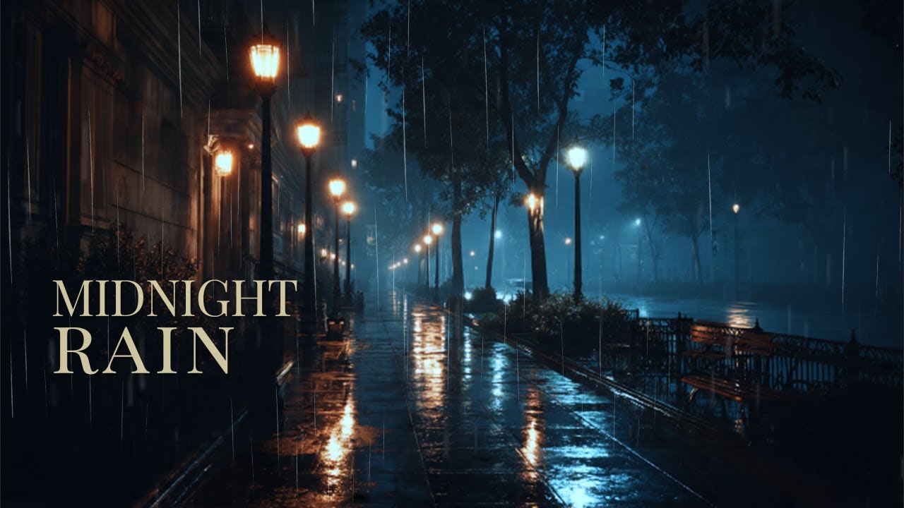 Midnight Rain Piano for Calm & Focus | Cozy Late Night Ambience