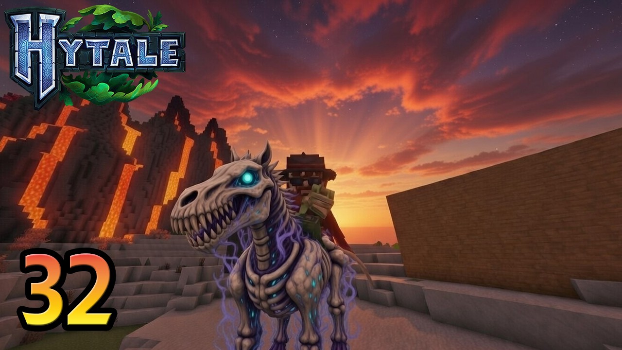 Hytale: Exploring Lava Mountain on an UNDEAD HORSE