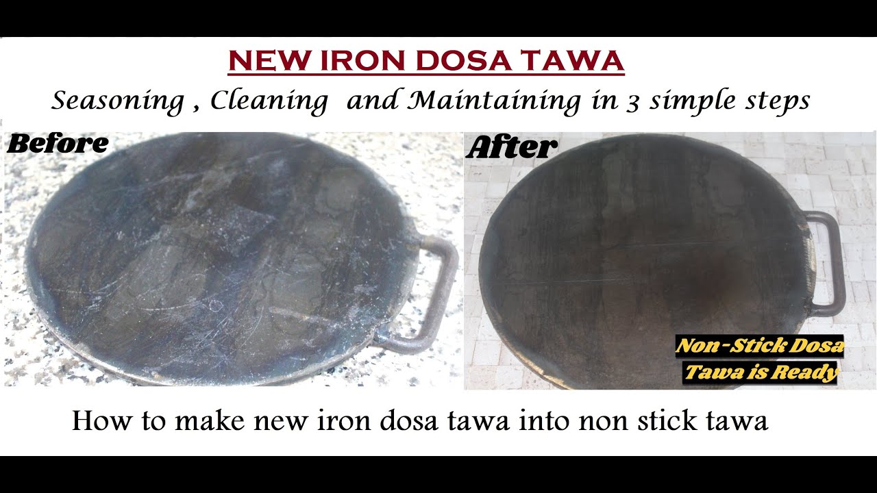 New Iron Dosa Tawa Seasoning in 3 Simple Steps ||  Benefits of cooking in Iron Utensils || S4Kitchen