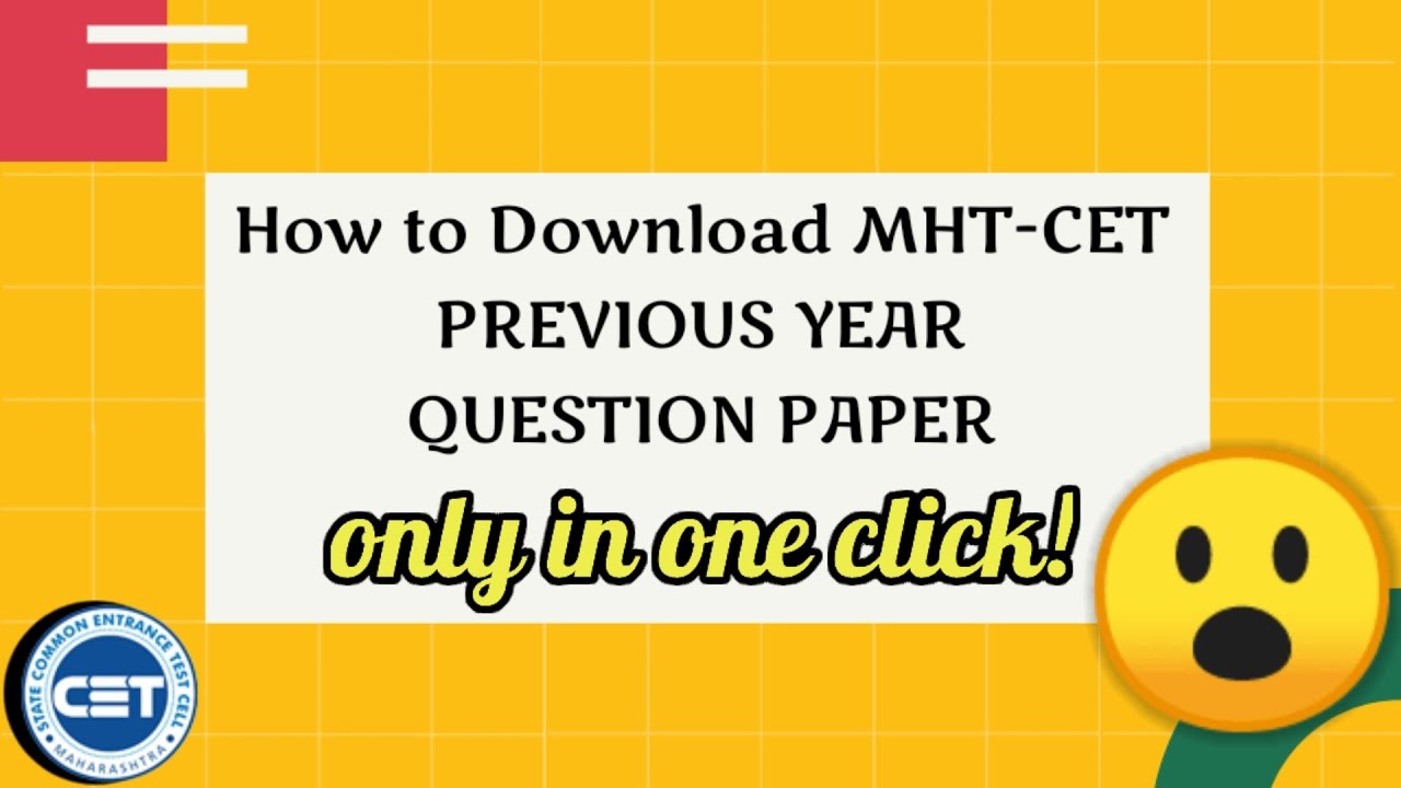 How To Download MHT-CET Previous Year Question Papers with solution / MHT-CET PCM,PCB Question Paper