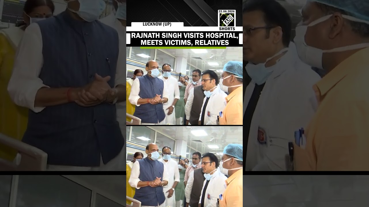 Lucknow Coaching Centre Fire: Rajnath Singh visit hospital, meets victims, relatives
