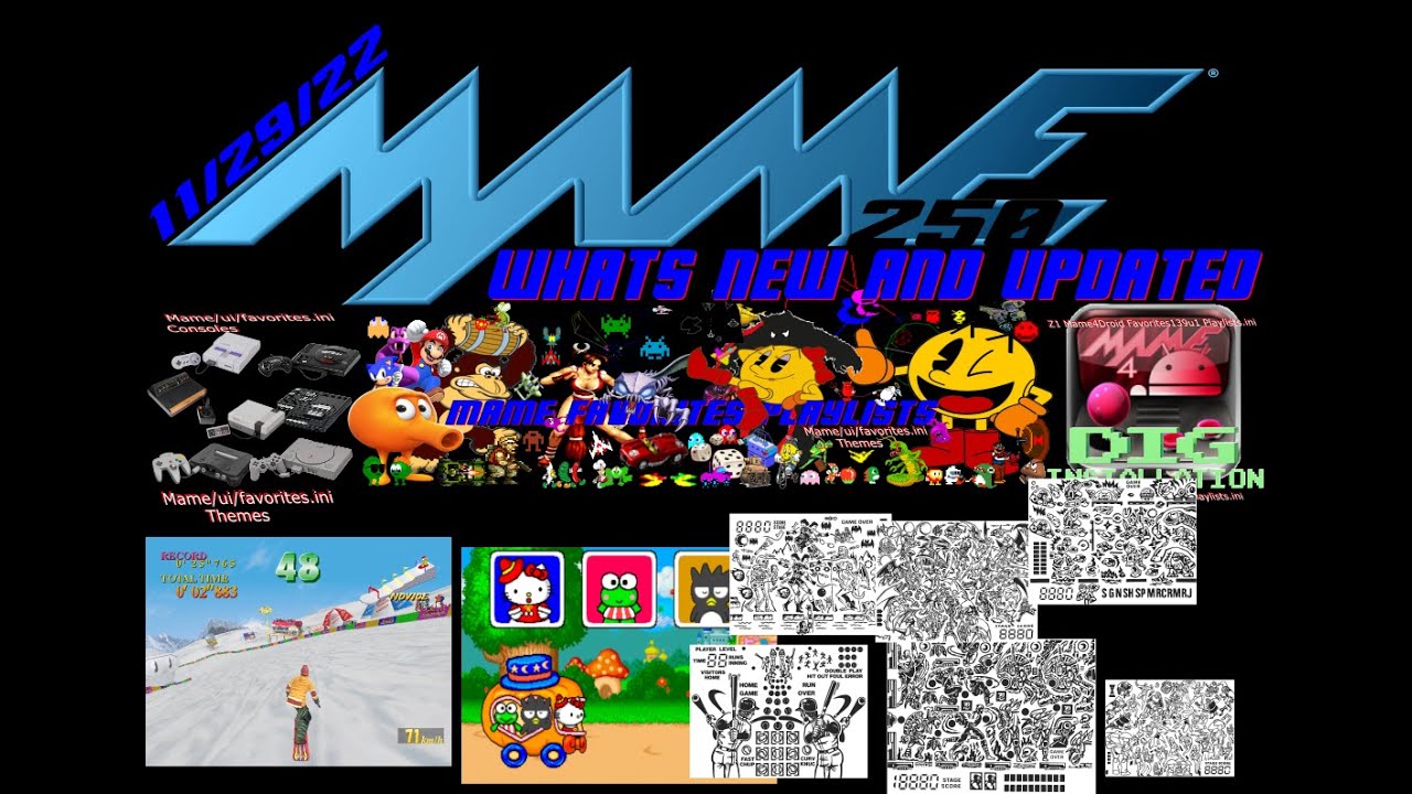 Mame 250 Whats New & Playable & The Lists To Play Them