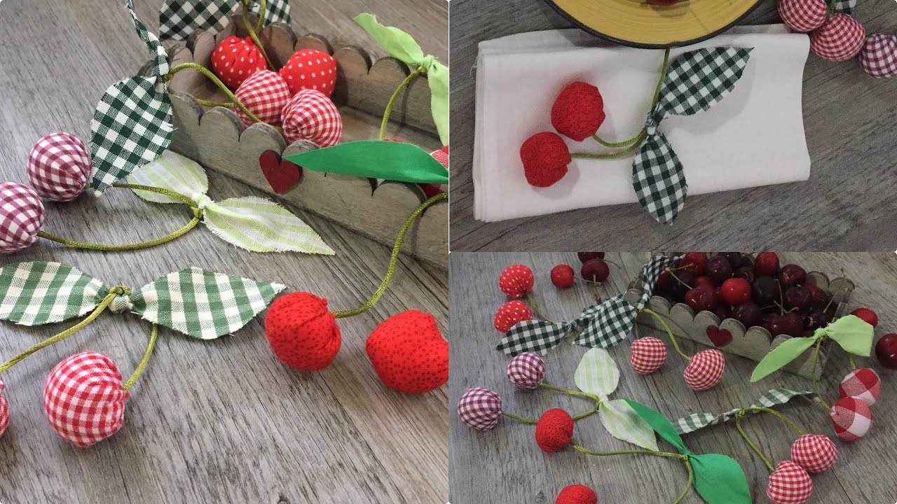 Easy DIY Tutorial facilissimo come realizzare delle ciliegie in tessuto