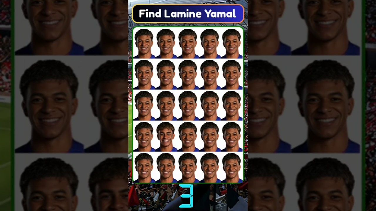 Find Ronaldo , Lamine Yamal & Kylian Mbapp&eacute; ? #ronaldo #LamineYamal #Kylian Mbapp&eacute; #quiz #football