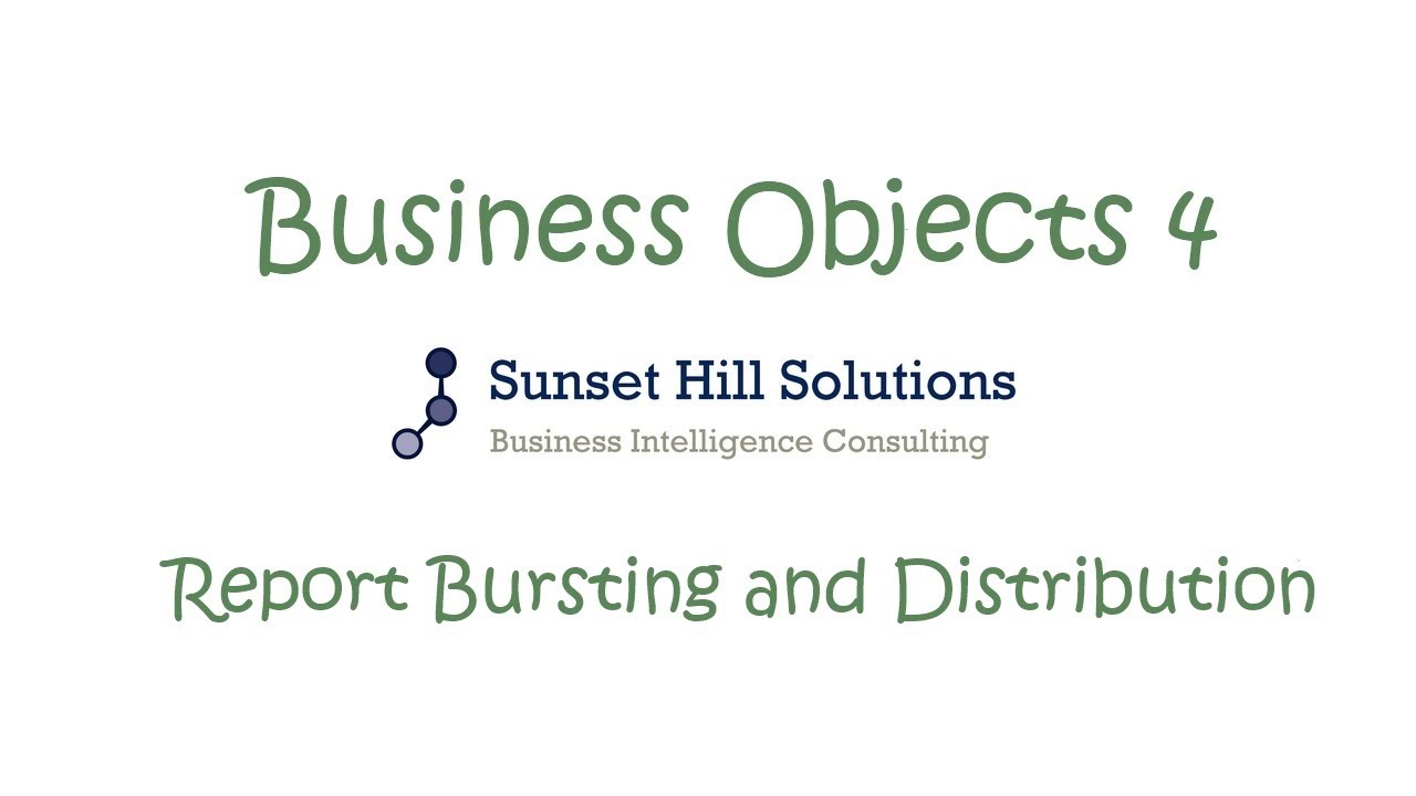 Business Objects 4x - Report Bursting and Distribution