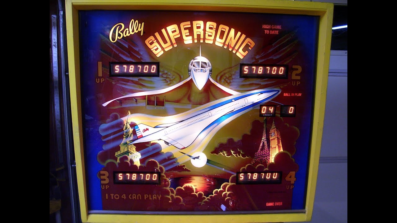 SUPERSONIC PINBALL MACHINE - BY BALLY 1979