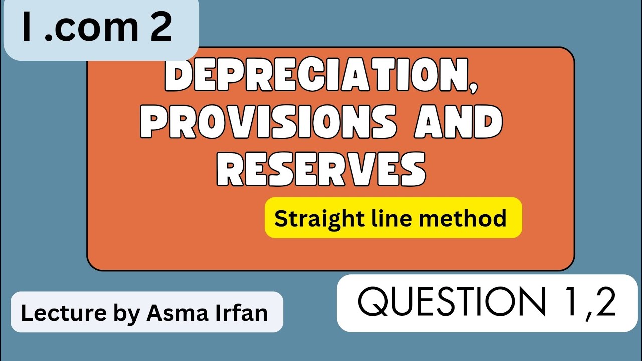 Chp 5|| I.com 2|| Lecture 1|| straight line method 