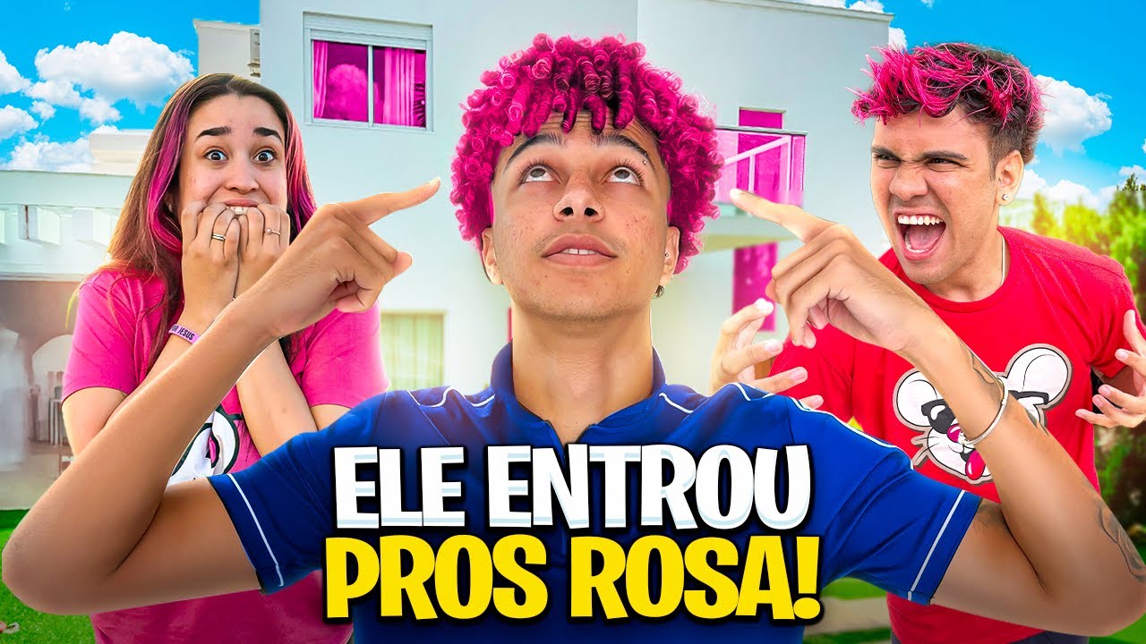 O MELHOR AMIGO PINTOU O CABELO DE ROSA